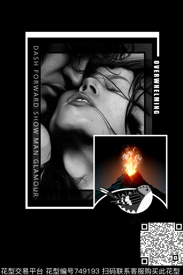 黑白几何英文数码印花华亿平台下载（图片编号: 749193） - 瓦栏（Walan）