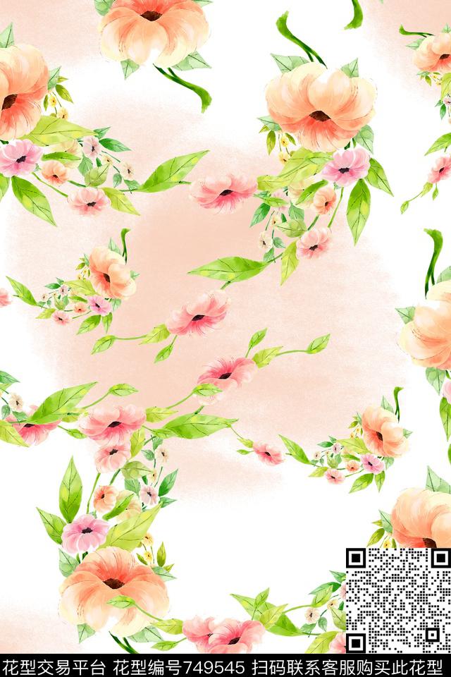 花卉数码印花华亿平台下载（图片编号: 749545） - 瓦栏（Walan）