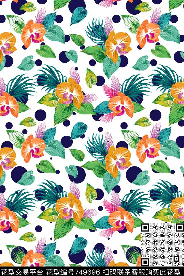 植物花朵花卉传统印花华亿平台下载（图片编号: 749696） - 瓦栏（Walan）