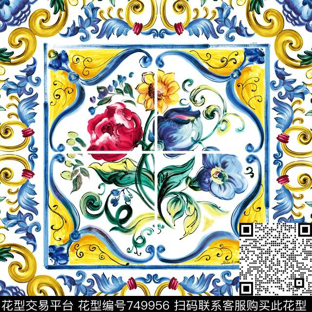 D&G走秀Dolce&Gabbana潮流时尚数码印花华亿平台下载（图片编号: 749956） - 瓦栏（Walan）