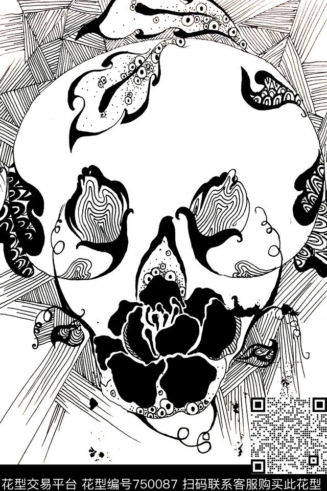 T恤卫衣图案原创手绘图案装饰画传统印花华亿平台下载（图片编号: 750087） - 瓦栏（Walan）