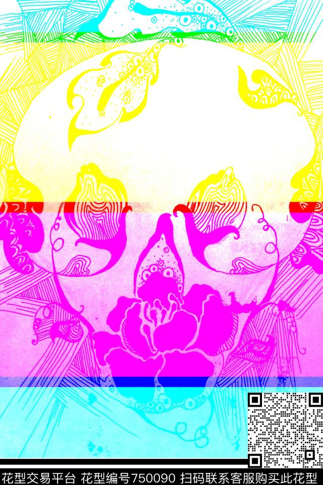 T恤卫衣图案原创手绘图案装饰画传统印花华亿平台下载（图片编号: 750090） - 瓦栏（Walan）