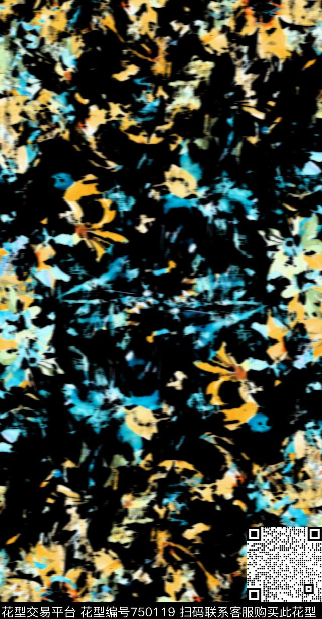 抽象纹理数码印花华亿平台下载（图片编号: 750119） - 瓦栏（Walan）