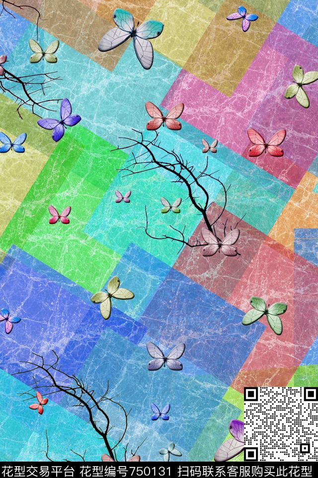 血红花卉透明花数码印花华亿平台下载（图片编号: 750131） - 瓦栏（Walan）