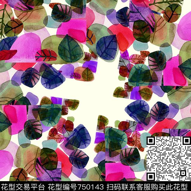 手绘迷彩小方巾数码印花华亿平台下载（图片编号: 750143） - 瓦栏（Walan）