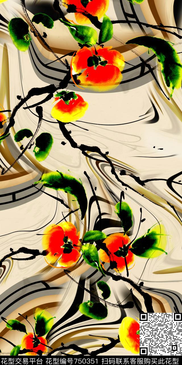 乱花花朵花卉数码印花华亿平台下载（图片编号: 750351） - 瓦栏（Walan）