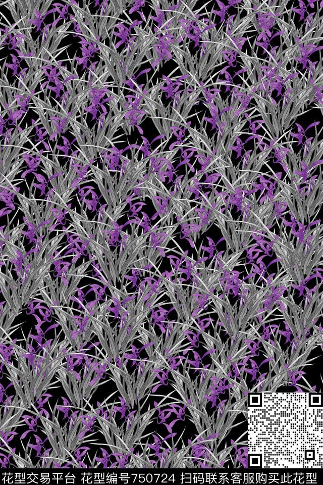 小碎花花朵花卉数码印花华亿平台下载（图片编号: 750724） - 瓦栏（Walan）