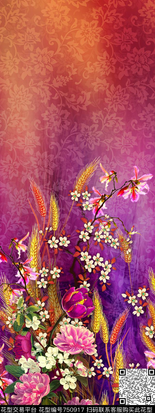 抽象分型线条数码印花华亿平台下载（图片编号: 750917） - 瓦栏（Walan）