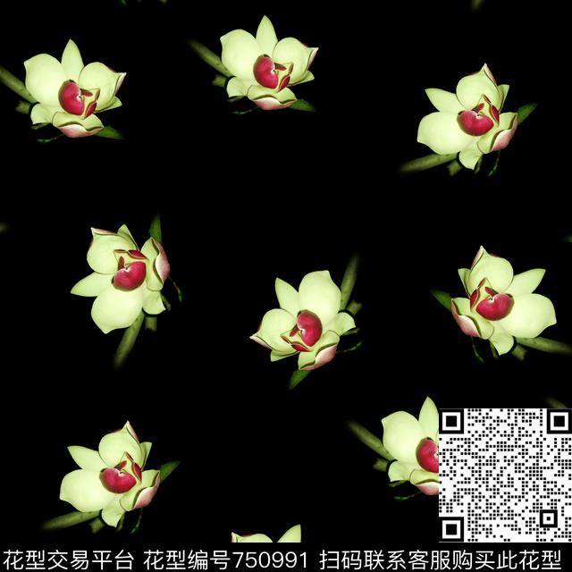 花卉数码印花华亿平台下载（图片编号: 750991） - 瓦栏（Walan）