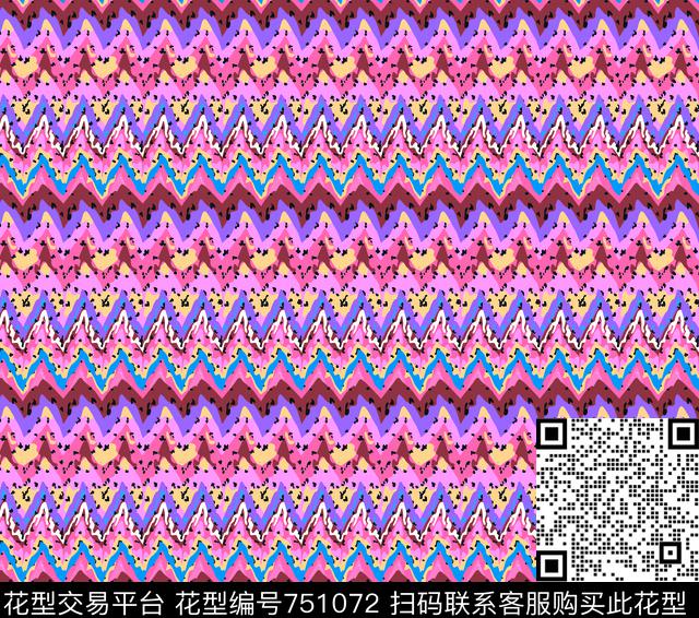 菠萝格子线条传统印花华亿平台下载（图片编号: 751072） - 瓦栏（Walan）