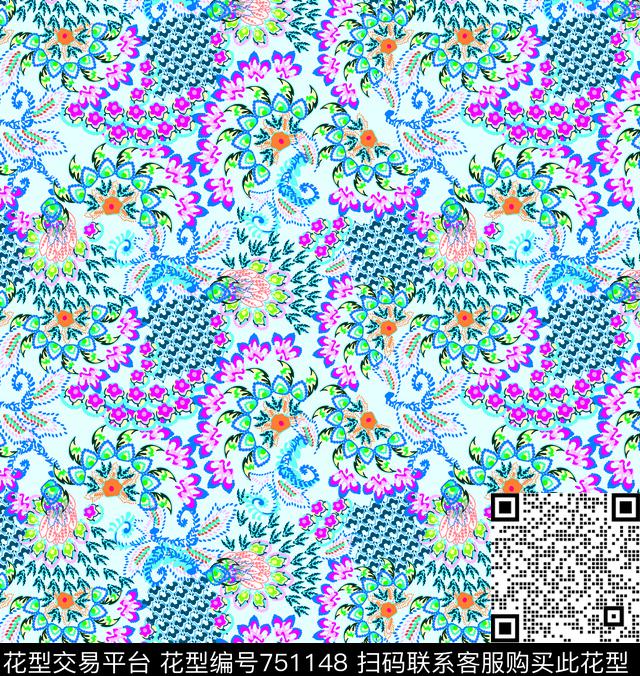 乱花小碎花花朵传统印花华亿平台下载（图片编号: 751148） - 瓦栏（Walan）