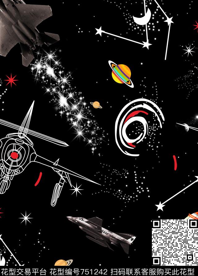 几何星空抽象数码印花华亿平台下载（图片编号: 751242） - 瓦栏（Walan）