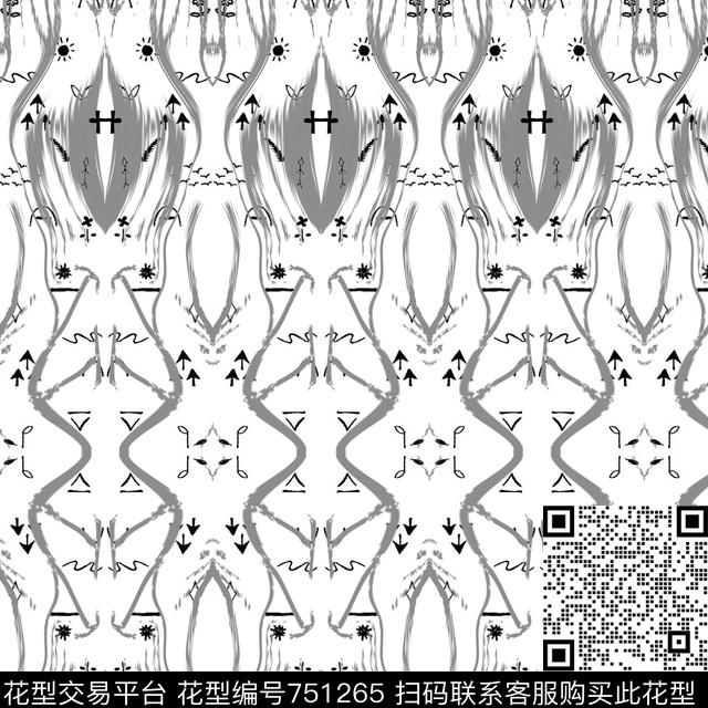 古文字传承智慧数码印花华亿平台下载（图片编号: 751265） - 瓦栏（Walan）