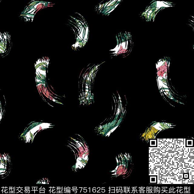 暗花热带不规则几何传统印花华亿平台下载（图片编号: 751625） - 瓦栏（Walan）