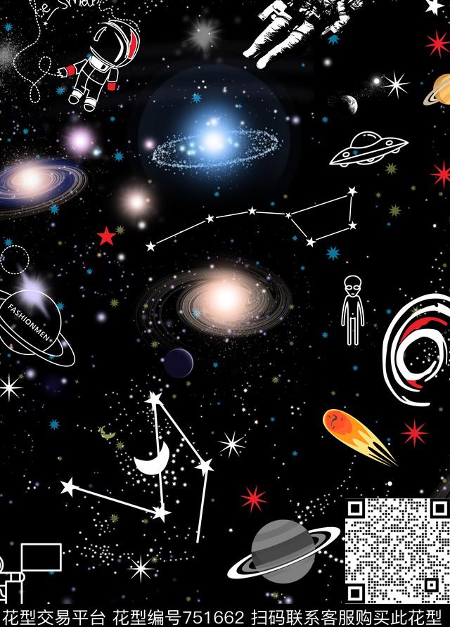 几何星空抽象数码印花华亿平台下载（图片编号: 751662） - 瓦栏（Walan）