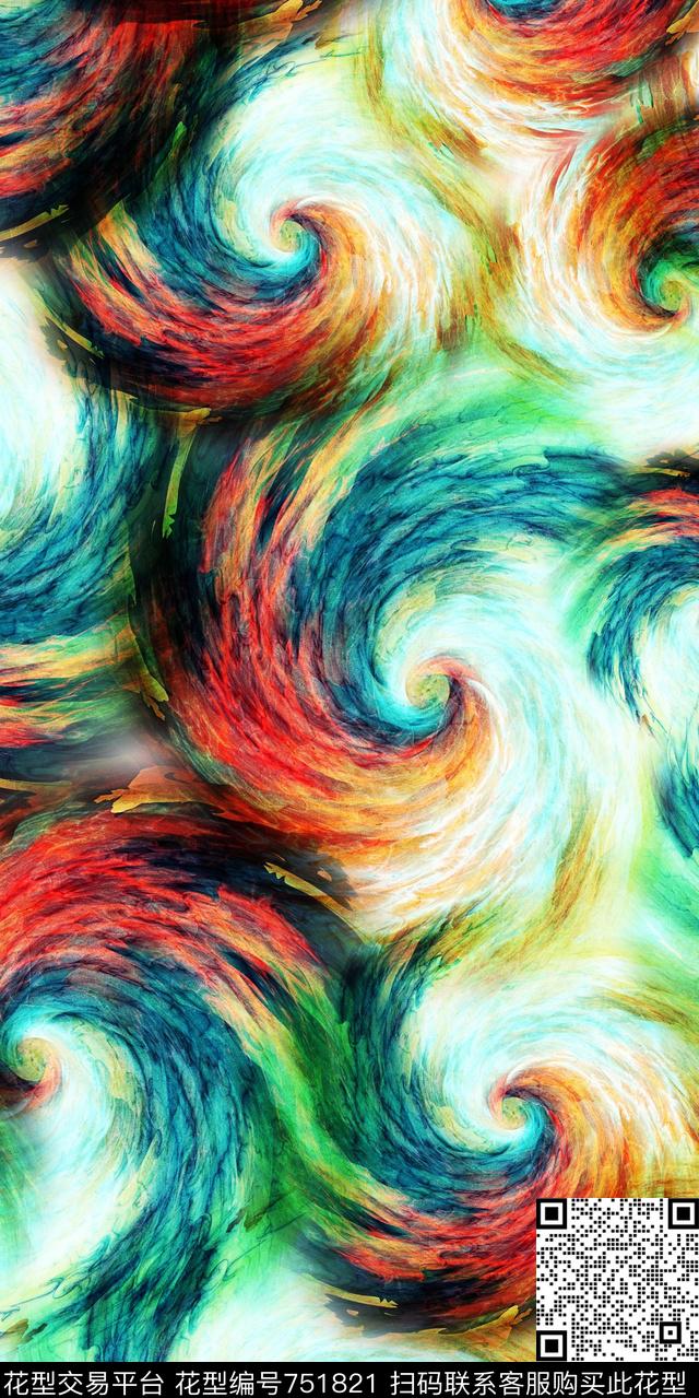 花卉数码华亿平台水彩花数码印花华亿平台下载（图片编号: 751821） - 瓦栏（Walan）