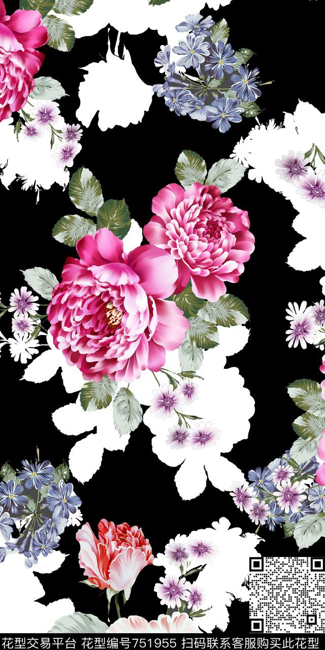 小碎花乱花大花数码印花华亿平台下载（图片编号: 751955） - 瓦栏（Walan）