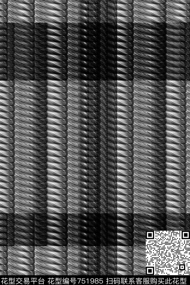 竖条条子条纹数码印花华亿平台下载（图片编号: 751985） - 瓦栏（Walan）