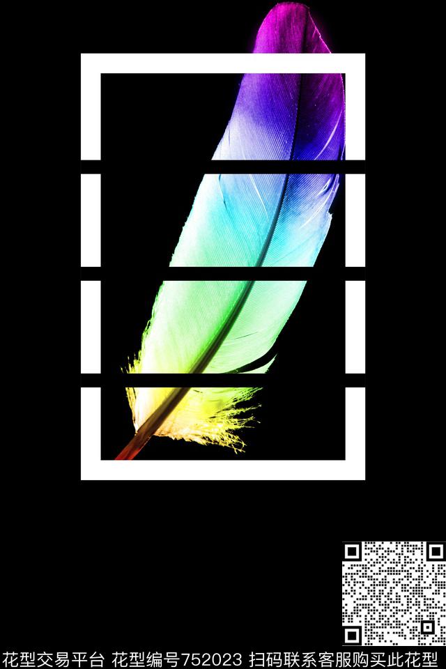 男装羽毛数码印花华亿平台下载（图片编号: 752023） - 瓦栏（Walan）