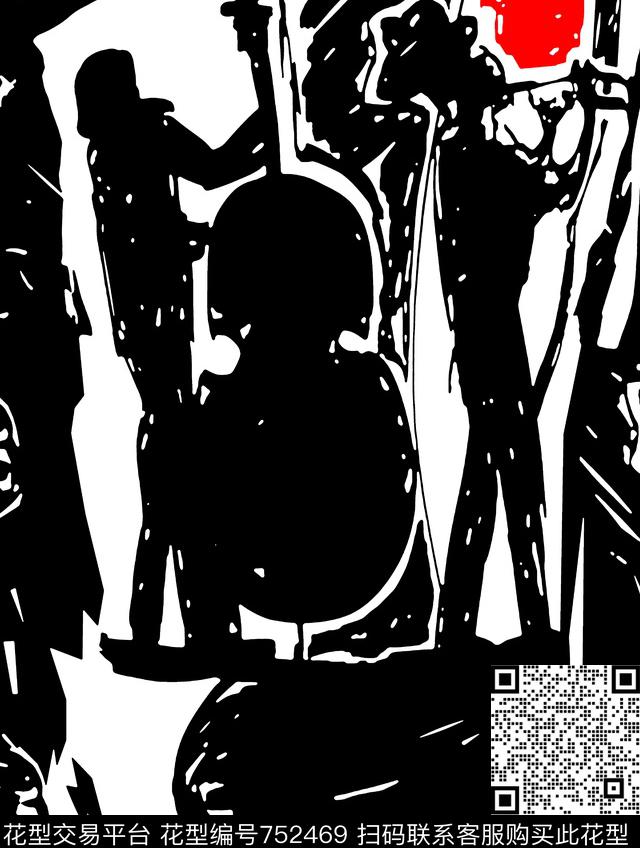 几何分割男装数码印花华亿平台下载（图片编号: 752469） - 瓦栏（Walan）