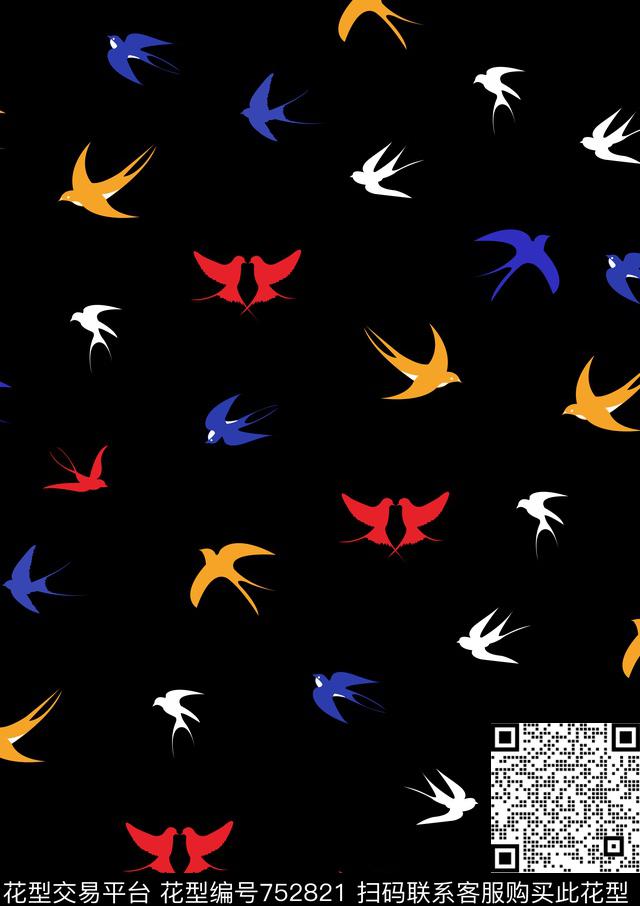 小鸟MCQ大牌传统印花华亿平台下载（图片编号: 752821） - 瓦栏（Walan）