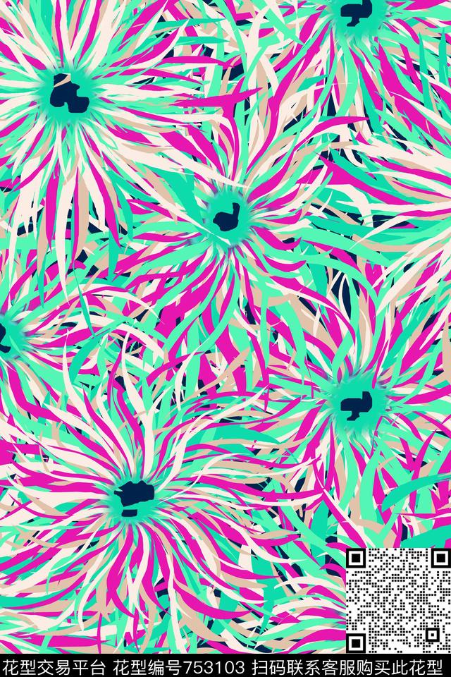 抽象放射条纹无彩条纹传统印花华亿平台下载（图片编号: 753103） - 瓦栏（Walan）