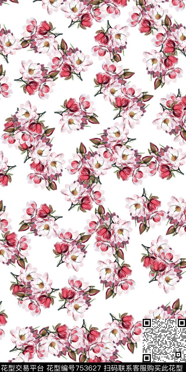 小碎花满版花数码花卉类数码印花华亿平台下载（图片编号: 753627） - 瓦栏（Walan）