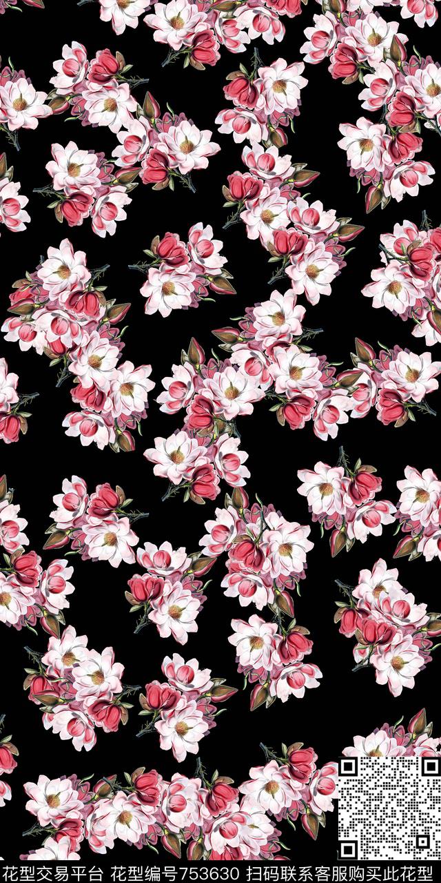 小碎花满版花数码花卉类数码印花华亿平台下载（图片编号: 753630） - 瓦栏（Walan）