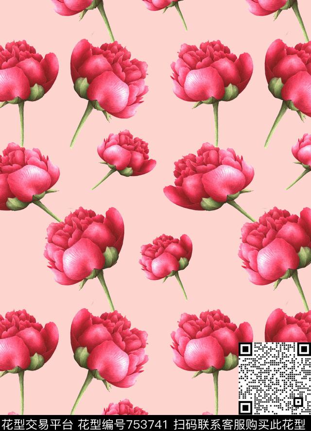 coloriseflowercolorfull数码印花华亿平台下载（图片编号: 753741） - 瓦栏（Walan）