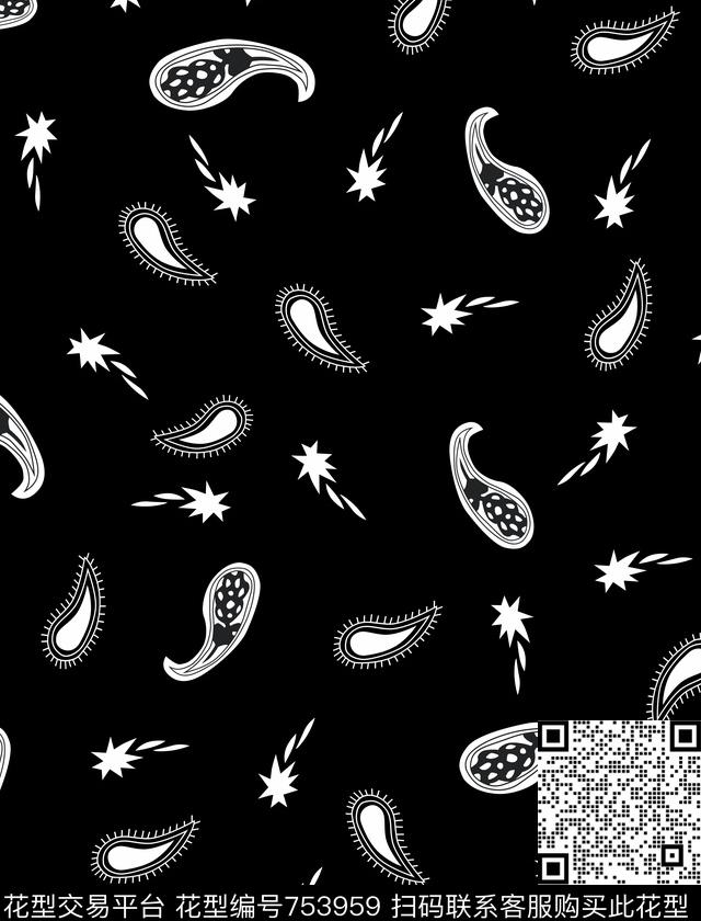 几何潮牌火腿花传统印花华亿平台下载（图片编号: 753959） - 瓦栏（Walan）