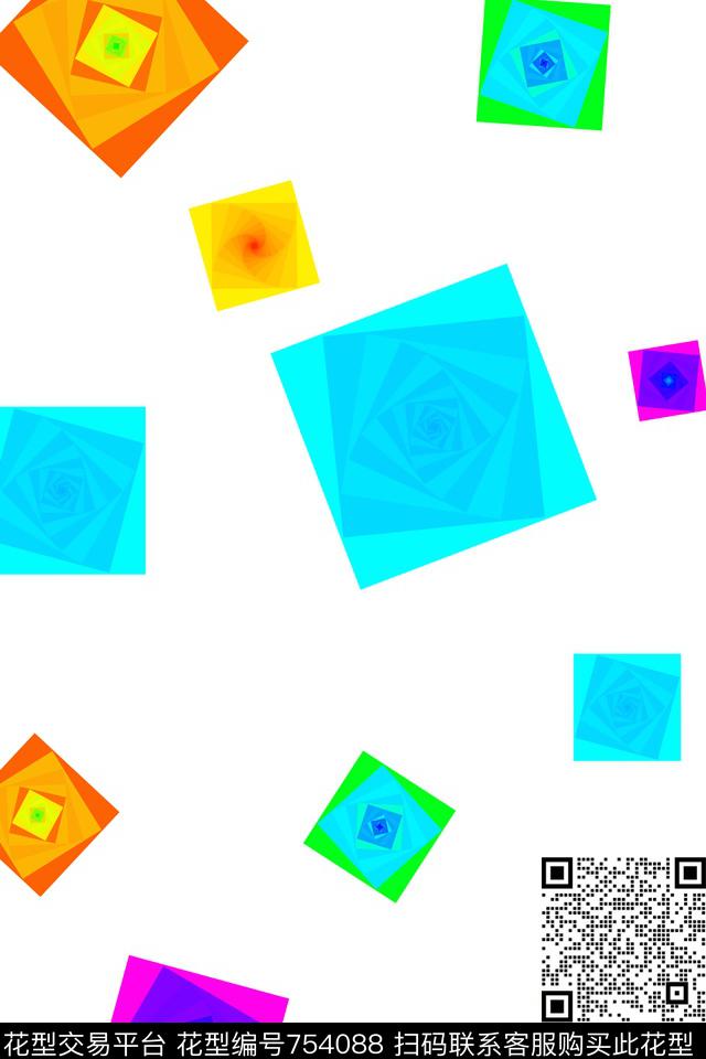 白底格子华亿平台卡通传统印花华亿平台下载（图片编号: 754088） - 瓦栏（Walan）