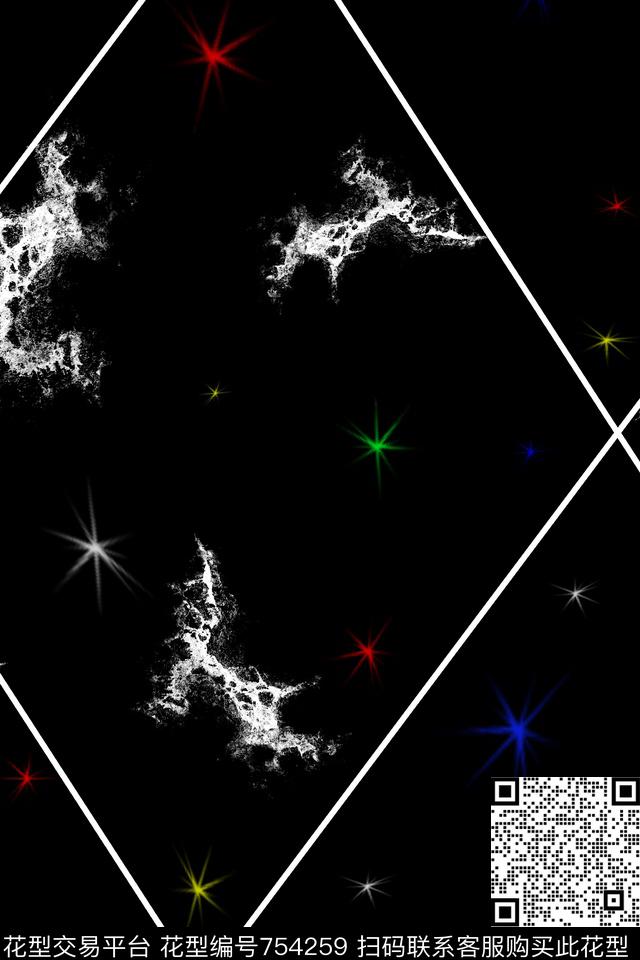 男装黑底数码印花华亿平台下载（图片编号: 754259） - 瓦栏（Walan）