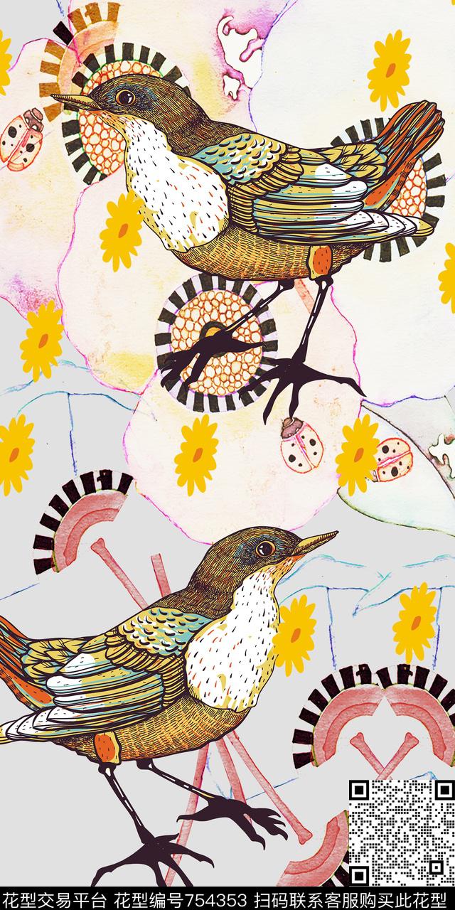 波西米亚宫廷风民族数码印花华亿平台下载（图片编号: 754353） - 瓦栏（Walan）