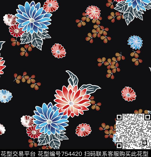 大方时尚民族风传统印花华亿平台下载（图片编号: 754420） - 瓦栏（Walan）