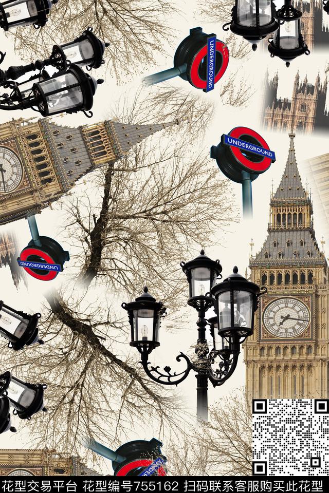 比萨斜塔欧式路灯停车牌数码印花华亿平台下载（图片编号: 755162） - 瓦栏（Walan）