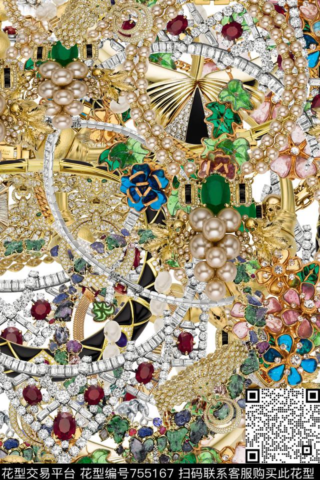 珠宝宝石钻石数码印花华亿平台下载（图片编号: 755167） - 瓦栏（Walan）
