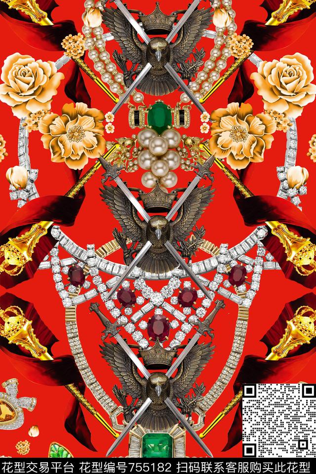 珠宝钻石项链数码印花华亿平台下载（图片编号: 755182） - 瓦栏（Walan）