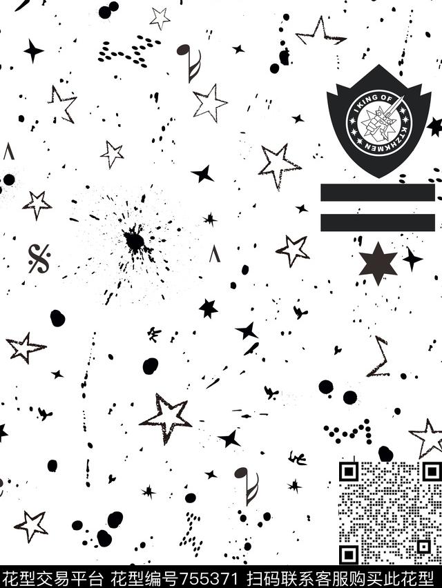 几何抽象潮牌传统印花华亿平台下载（图片编号: 755371） - 瓦栏（Walan）