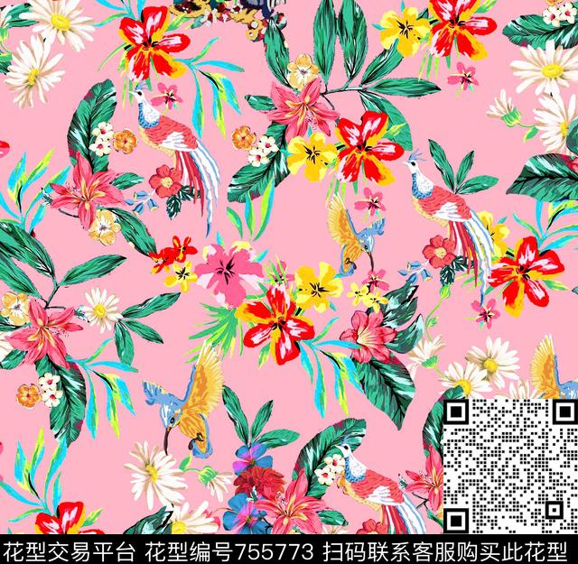 手绘乱花小碎花传统印花华亿平台下载（图片编号: 755773） - 瓦栏（Walan）