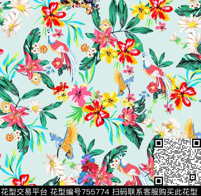 手绘乱花小碎花传统印花华亿平台下载（图片编号: 755774） - 瓦栏（Walan）