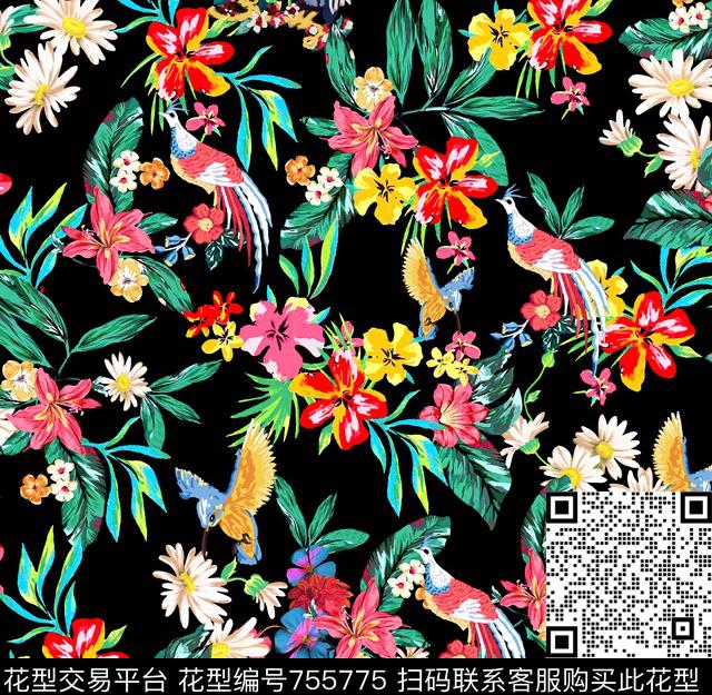 手绘乱花小碎花传统印花华亿平台下载（图片编号: 755775） - 瓦栏（Walan）