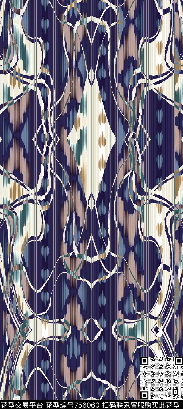 印第安风格传统印花华亿平台下载（图片编号: 756060） - 瓦栏（Walan）