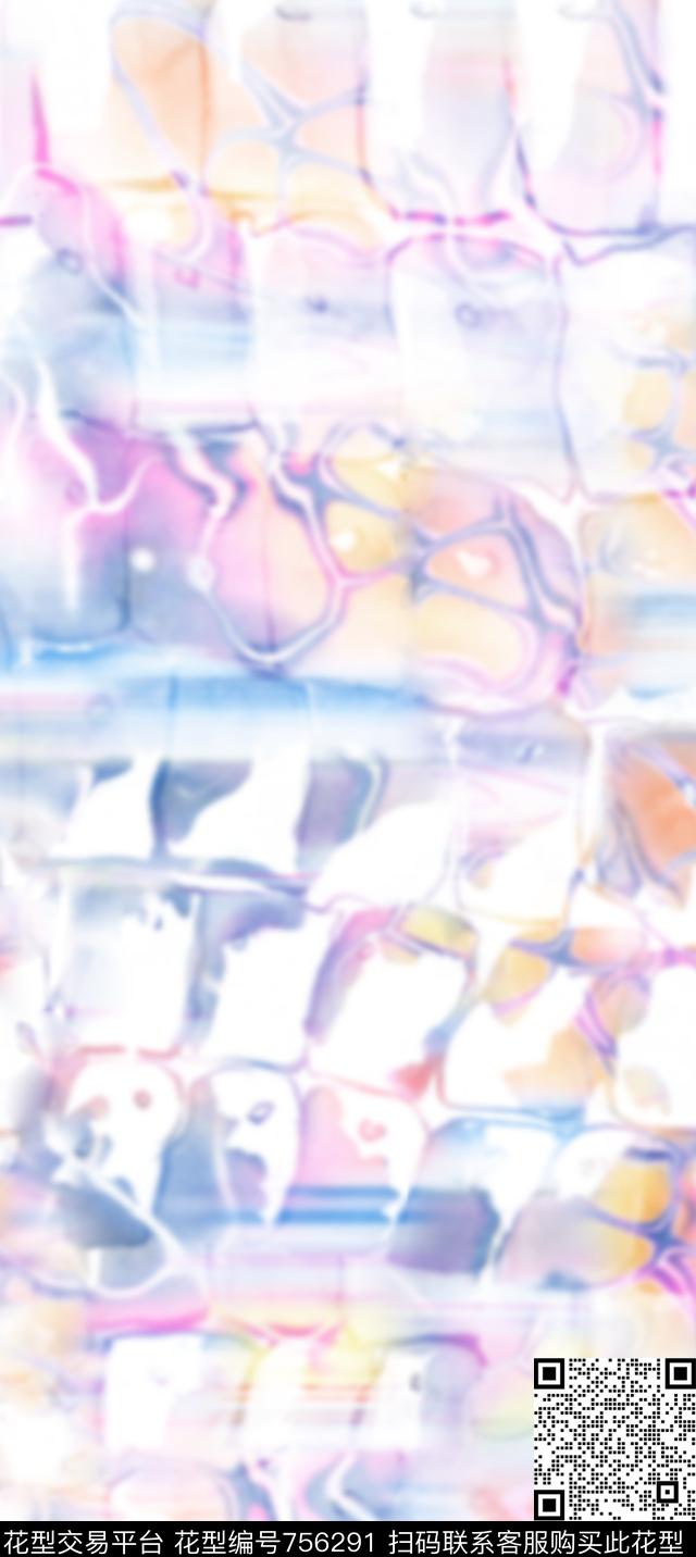 热带抽象数码印花华亿平台下载（图片编号: 756291） - 瓦栏（Walan）