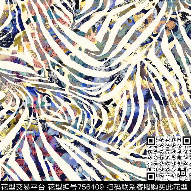 斑马纹数码印花华亿平台下载（图片编号: 756409） - 瓦栏（Walan）