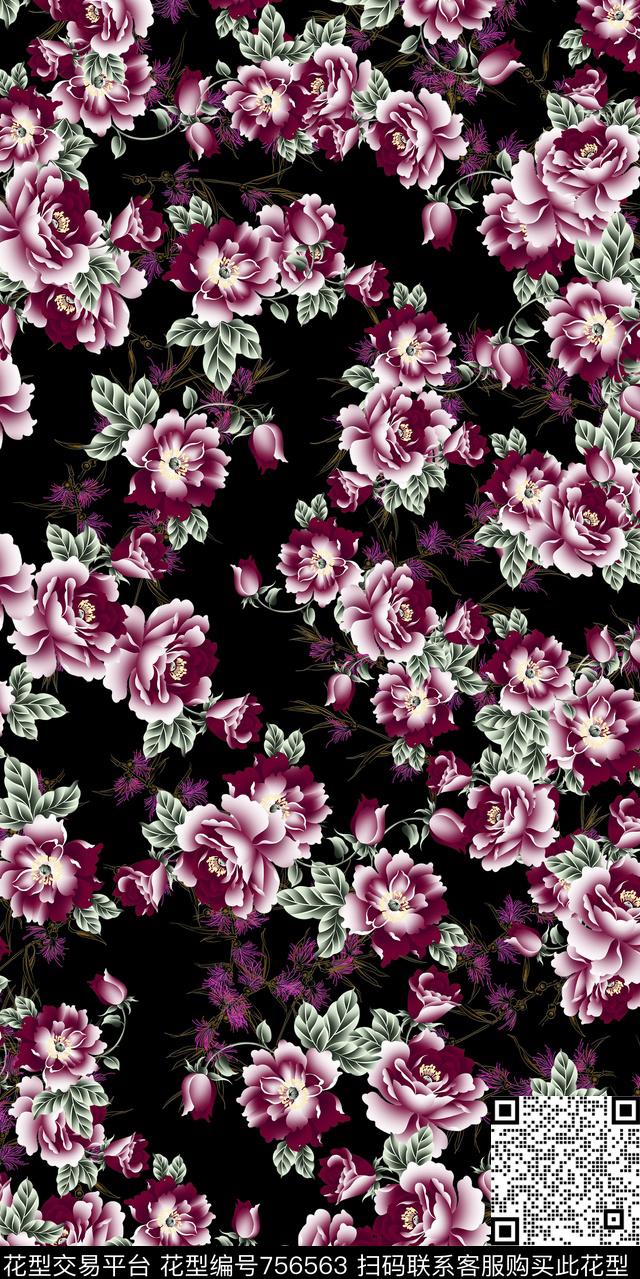 乱花小碎花满版花数码印花华亿平台下载（图片编号: 756563） - 瓦栏（Walan）