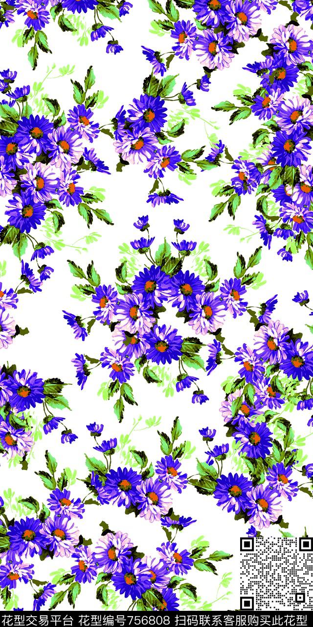乱花小碎花数码花卉类数码印花华亿平台下载（图片编号: 756808） - 瓦栏（Walan）