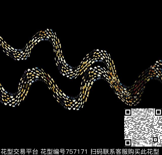 胸花图案大牌风胸前独幅数码印花华亿平台下载（图片编号: 757171） - 瓦栏（Walan）