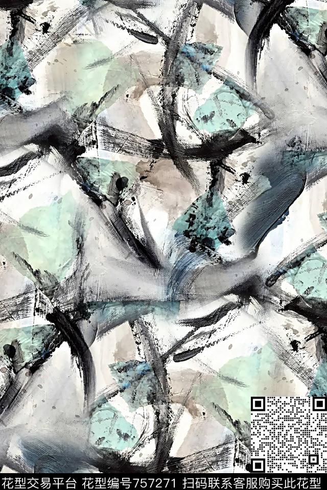 笔刷纹理水彩纹理装华亿平台数码印花华亿平台下载（图片编号: 757271） - 瓦栏（Walan）