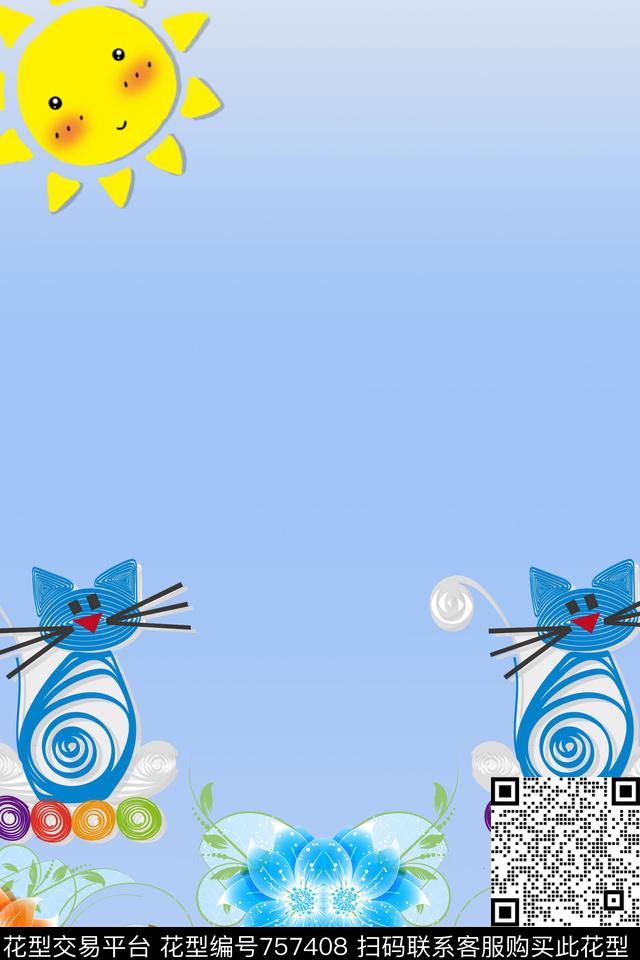 卡通数码印花华亿平台下载（图片编号: 757408） - 瓦栏（Walan）