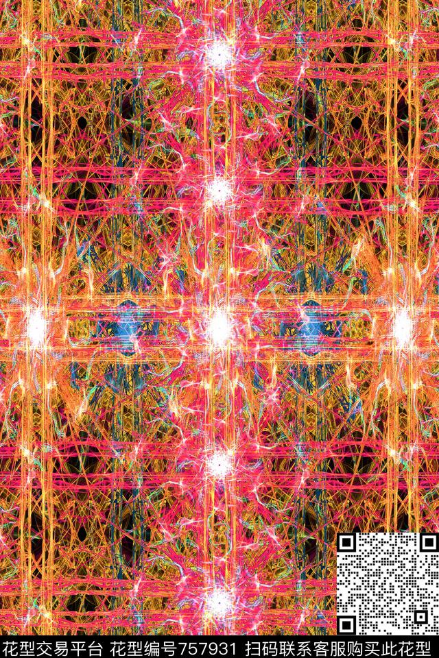 迷彩梦幻方格数码印花华亿平台下载（图片编号: 757931） - 瓦栏（Walan）